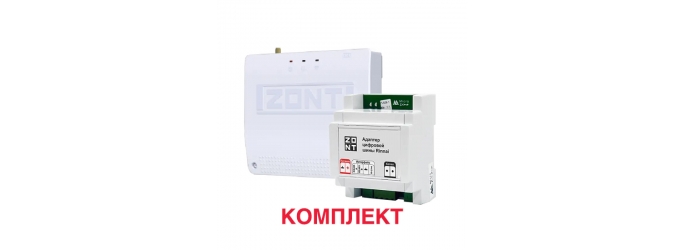 Комплект ZONT SMART NEW и адаптер RINNAI для управления отоплением